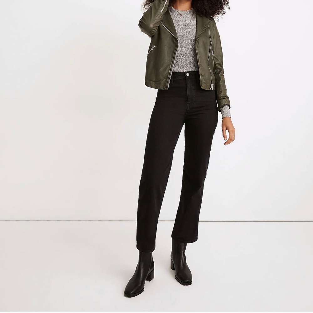 Madewell Slim Wide Leg Crop Jeans in Lunar